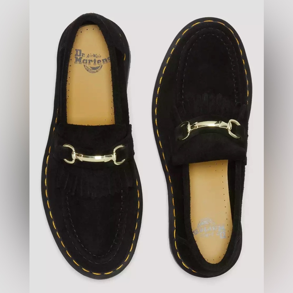 DR. Martens Black Suede Loafers